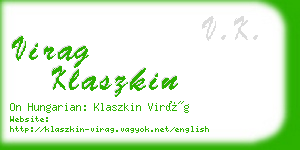 virag klaszkin business card